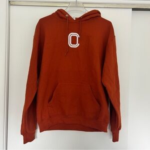 Jerzees Rust Hoodie with Front Logo